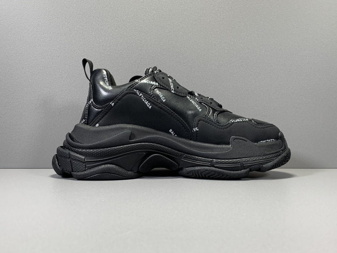 Balenciaga Triple S Black Like Auth PLUS+ Đen Text Balen