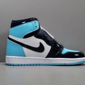 Nike Air Jordan I Retro High OG UNC Patent Trắng Xanh