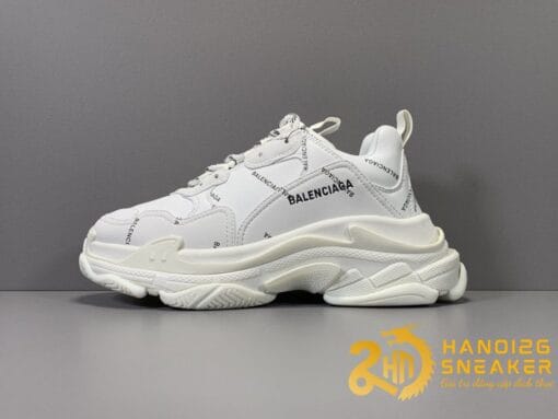 Balenciaga Triple S Black Like Auth PLUS+ Trắng Text Balen