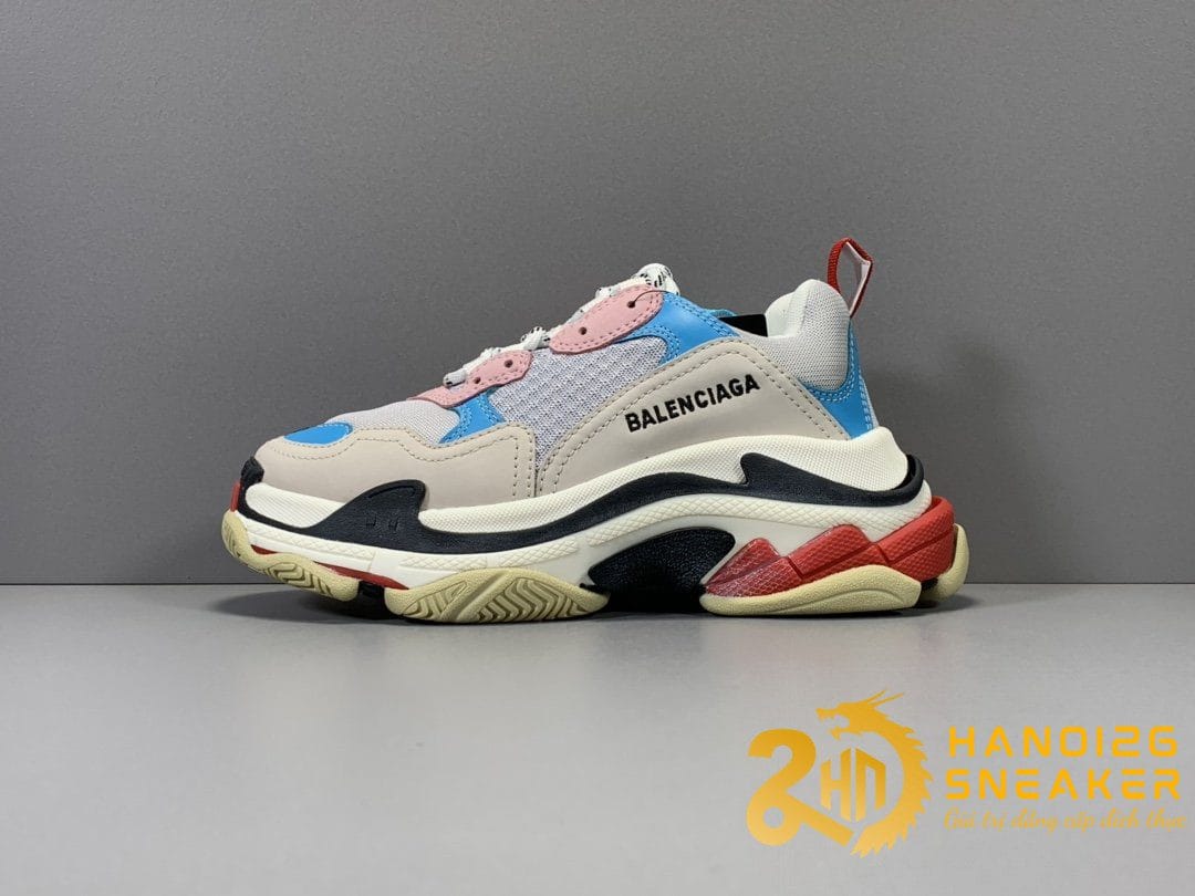 Balenciaga Triple-S Xám Hồng Xanh Chất Lượng Tốt Nhất