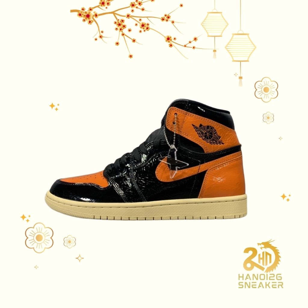 Nike Air Jordan I Retro High OG Cam Đen Chất Lượng Tốt Nhất