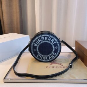 Burberry Small Two-tone Canvas and Leather TB Bag