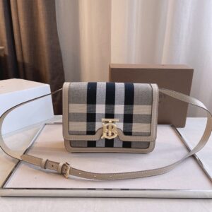 Burberry Small Check Canvas and Leather TB BagPrice