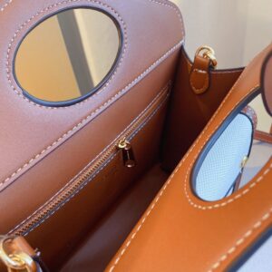 Burberry mini Two-tone Canvas and Leather Pocket Bag