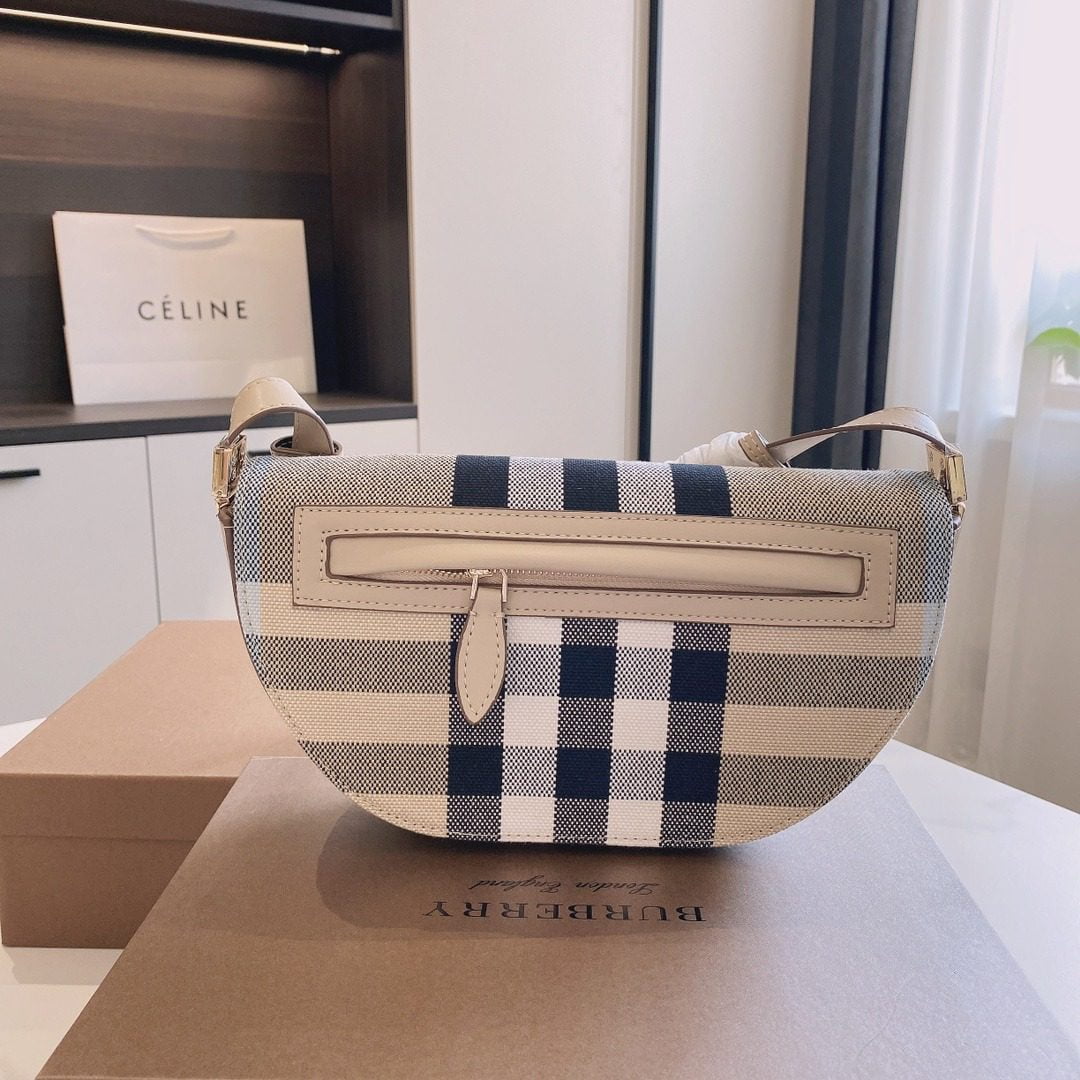 Burberry Small Check Canvas and Leather Olympia BagPrice