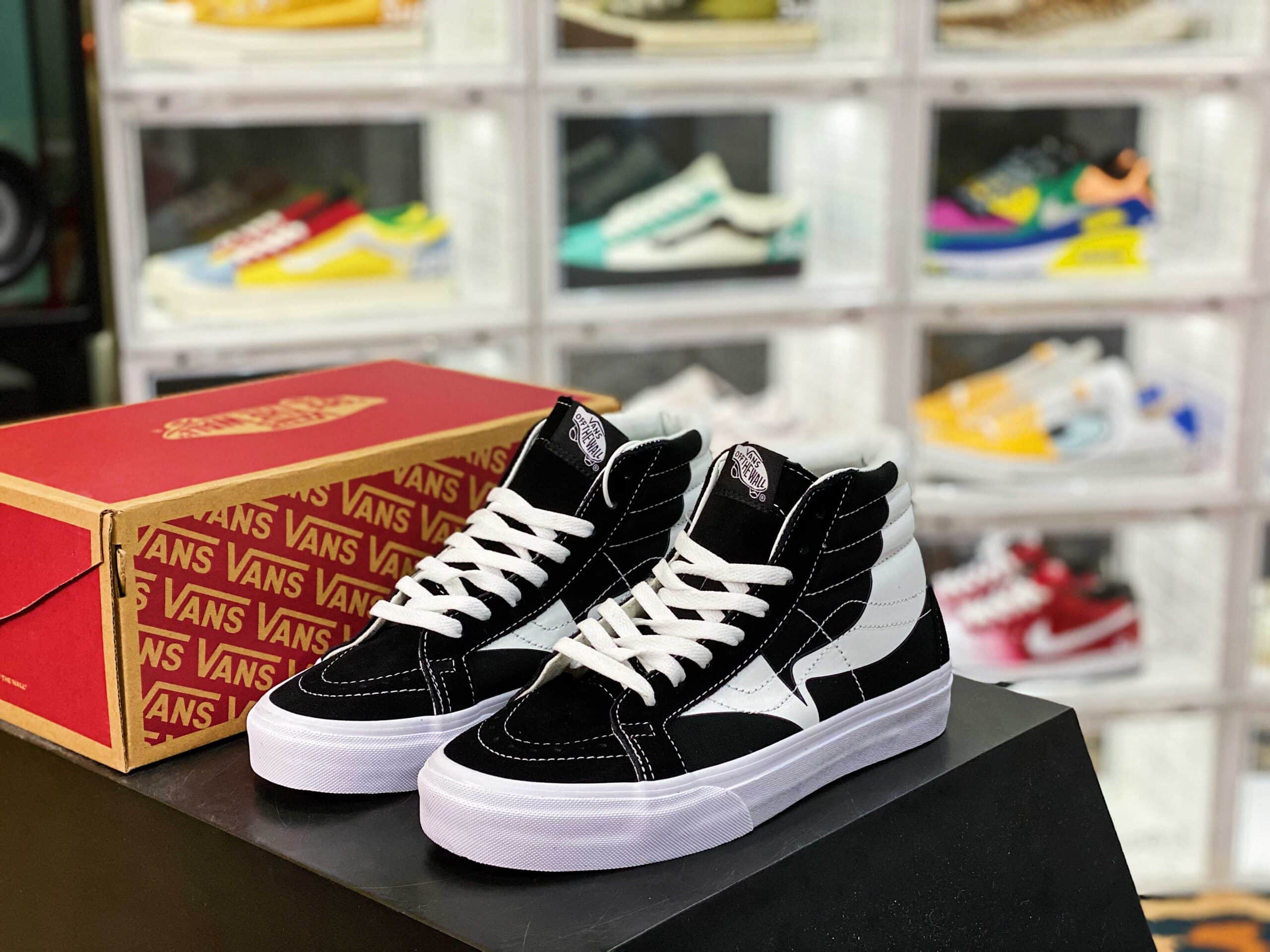 Giày Sneaker Vans SK8 Hi New Oblique Hook High Top Chất Lượng
