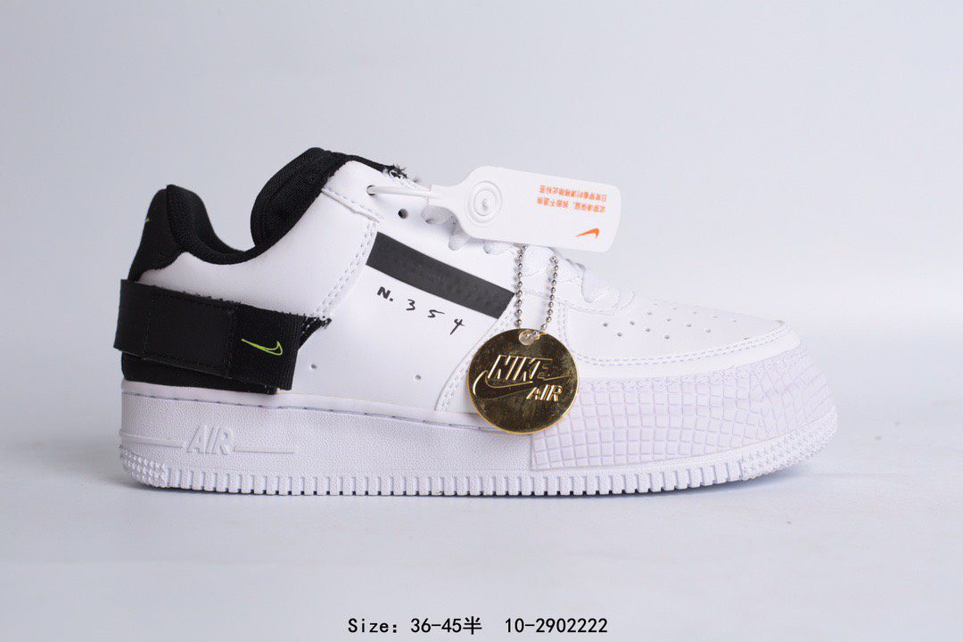Nike Air Force 1 Type White Black Siêu Chất