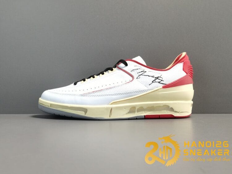 Off-White x Air Jordan 2 Retro Low SP＂White and Varsity Red＂Chất Lượng Tốt Nhất