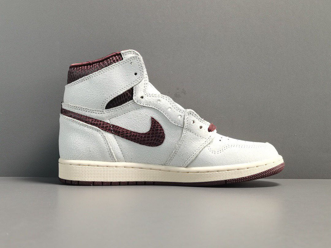 A Ma Mainers X Air Jordan 1 Retro High OG SP＂Sail And Burgundy＂ (8)