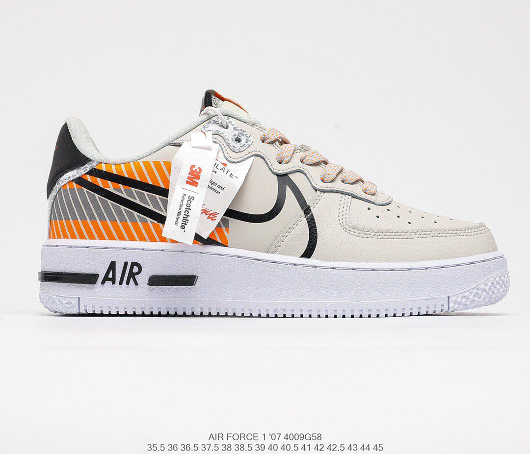 Nike Air Force 1 React DMSXGreyBlackOrange Siêu Chất