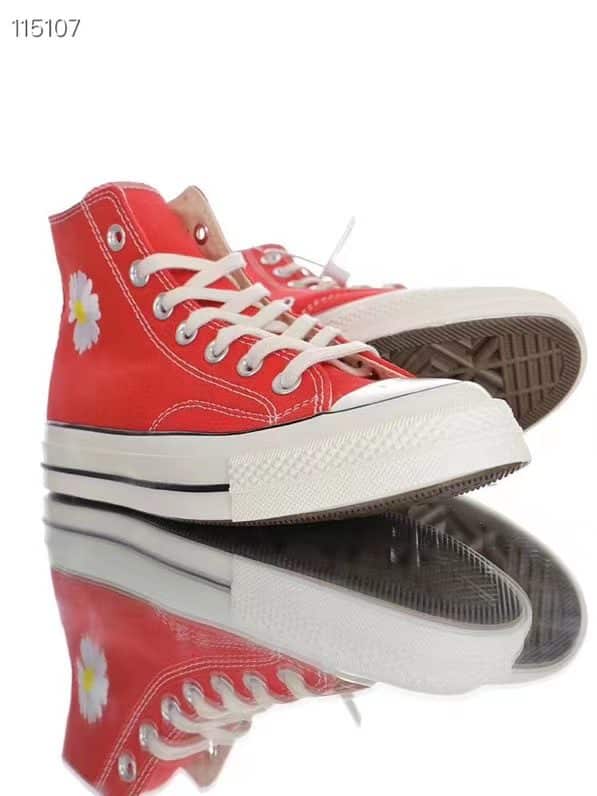 PEACEMINUSONE X Converse 1970s đỏ Hoa Cúc Bản đẹp Nhất