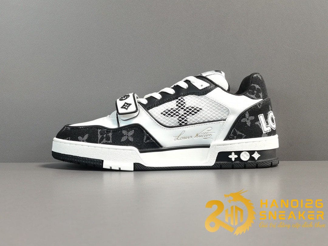 Giày LV Louis Vuitton Trainer Đen 4 Cánh Like Auth