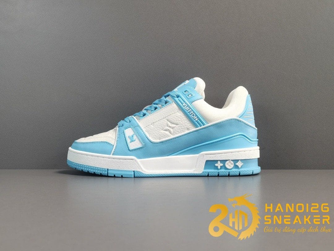 BST 3 Mẫu Giày LV Louis Vuitton Trainer Xanh VIP Like Auth 3