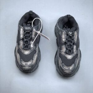 Giày Balenciaga Triple S Đen Phối Sơn Bạc REP 11 Cao Cấp (2)