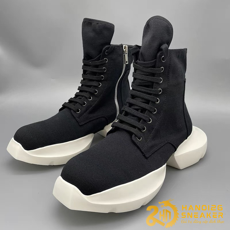Giày Rickowens RO2022SS Tách đế Cổ Cao Cực Ngầu Trắng đen