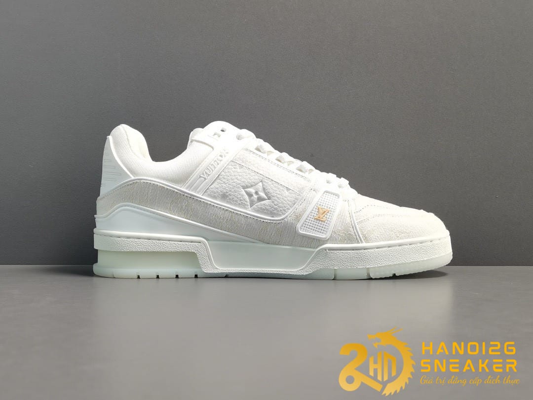 GIÀY LV TRAINERS SNEAKER ALL WHITE LIKE AUTH (2)