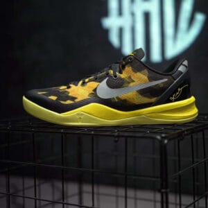 Giày Nike Zoom Kobe 8 VIII Sulfur Electric Black Yellow Silver Size 5 Youth