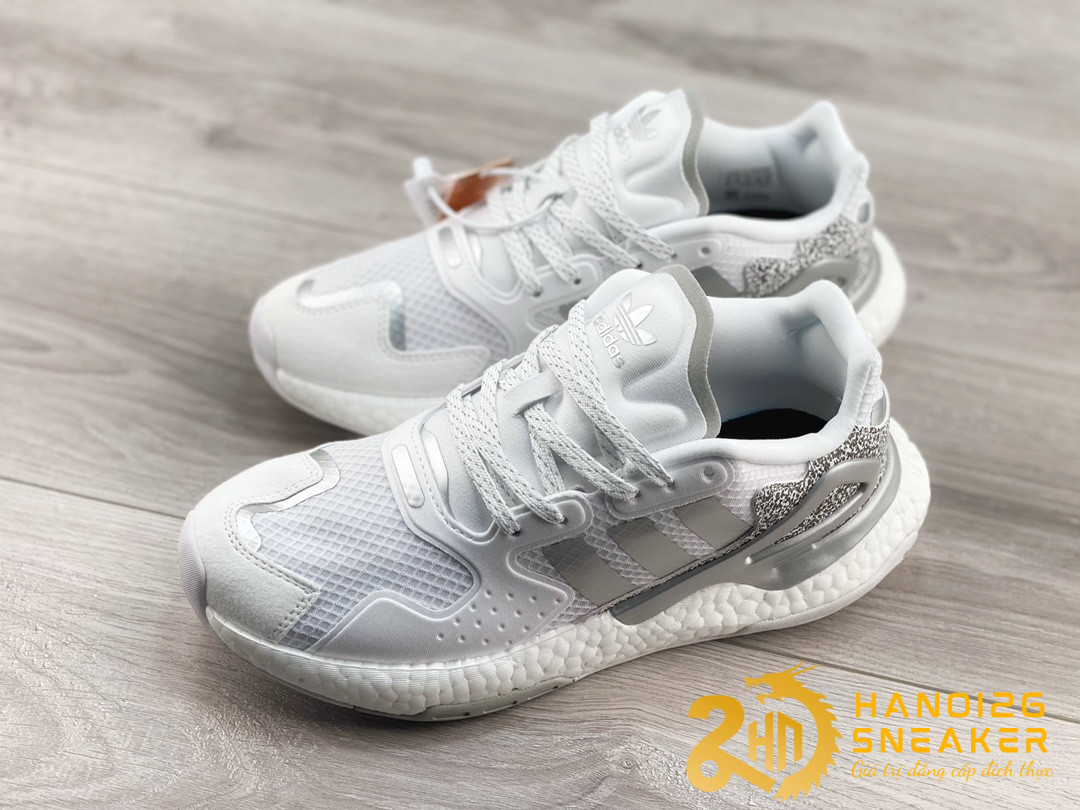 Giày Adidas Day Jogger Boost Core White Cloud Black Silver (5)