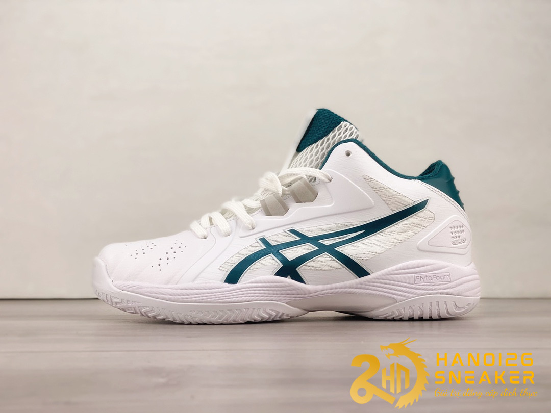 Giày Asics Gelhoop V13 White Velvet Pine Cực Đẹp