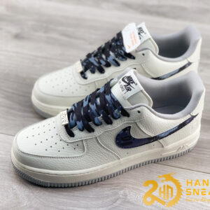 Giày Bape X Nike Air Force 1 07 Low White Light Grey Black (4)