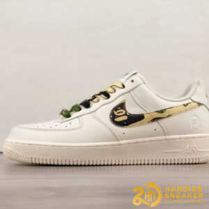 Giày Bape x Nike Air Force 1 07 Low White Black Camo