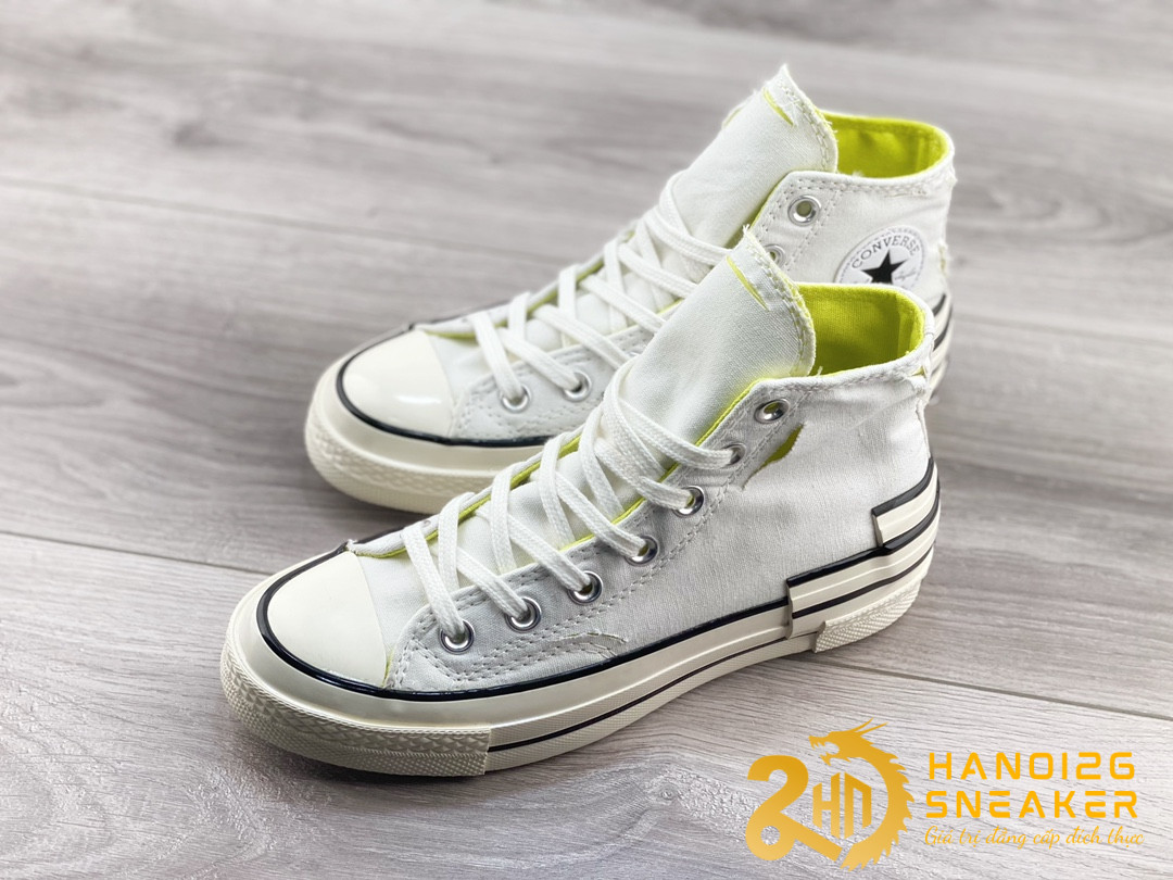 Giày Converse Chuck 70 Plus Hi Egret White Black (2)
