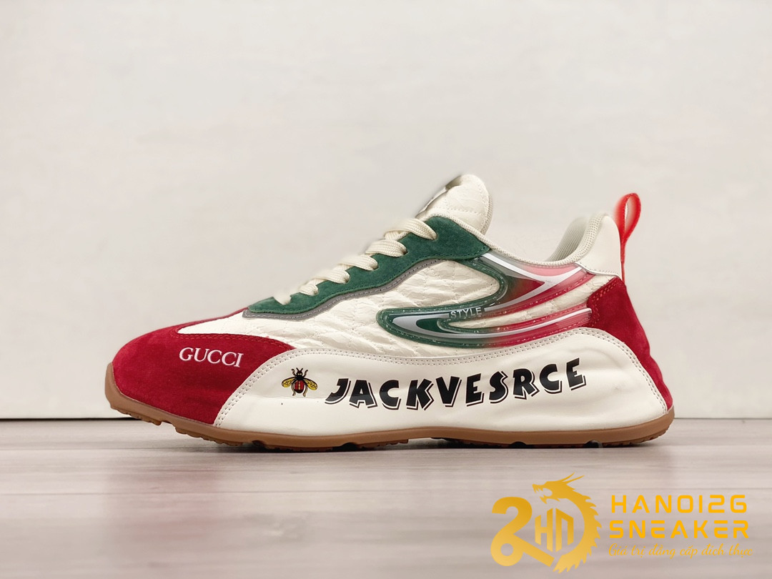Giày GUCCI Jackvesrce Style S White Red Green