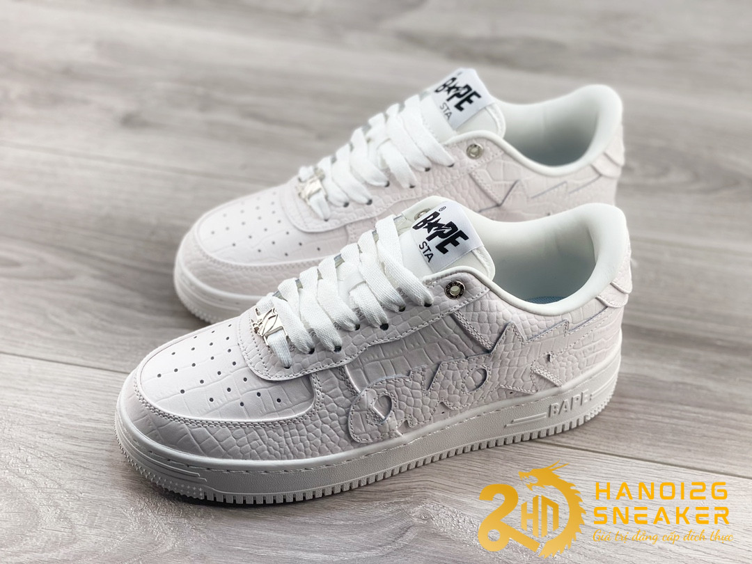 Giày Human Made Bape Sta Sk8 To Nigo White (7)