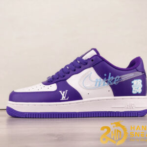 Giày LV x Top Nike Air Force 1 07 Low Dark Purple White