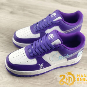 Giày LV X Top Nike Air Force 1 07 Low Dark Purple White (4)