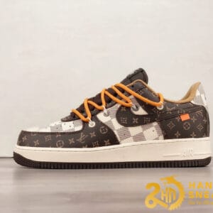 Giày NIKE AIR FORCE 1 LOW X LOUIS VUITTON BROWN Like Auth