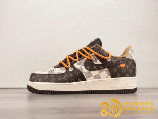 Giày NIKE AIR FORCE 1 LOW X LOUIS VUITTON BROWN Like Auth