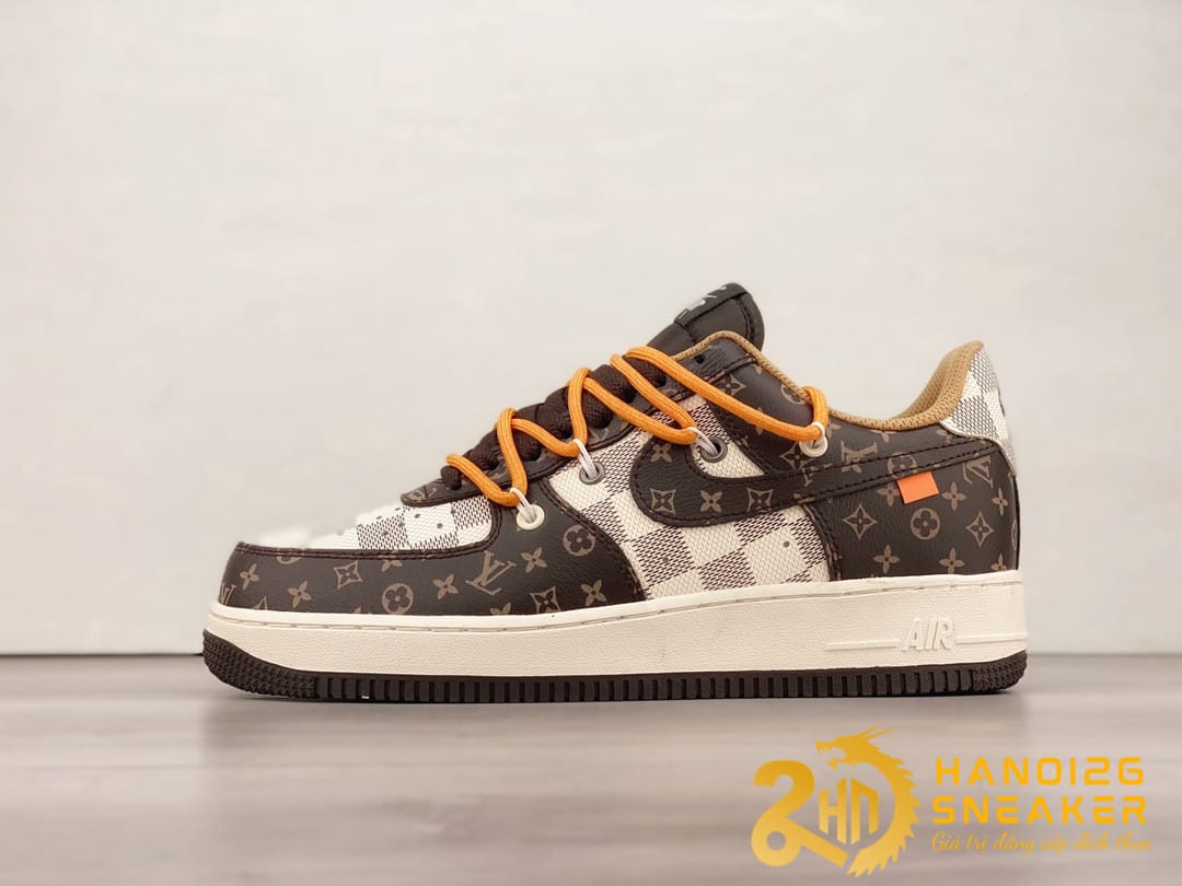 Giày NIKE AIR FORCE 1 LOW X LOUIS VUITTON BROWN Like Auth