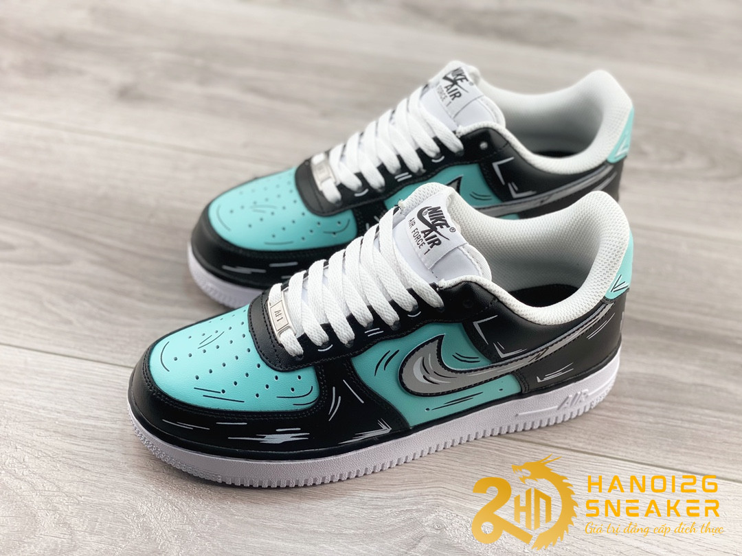Giày Nike Air Force 1 07 Low Black Light Green Grey (4)