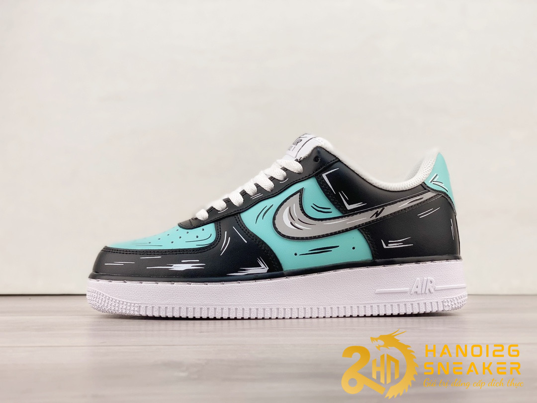 Giày Nike Air Force 1 07 Low Black Light Green Grey