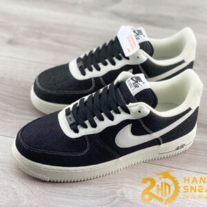 Giày Nike Air Force 1 07 Low Denim Black Beige (8)