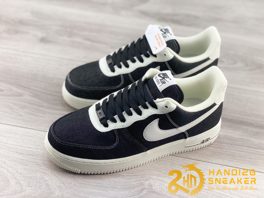 Giày Nike Air Force 1 07 Low Denim Black Beige (8)