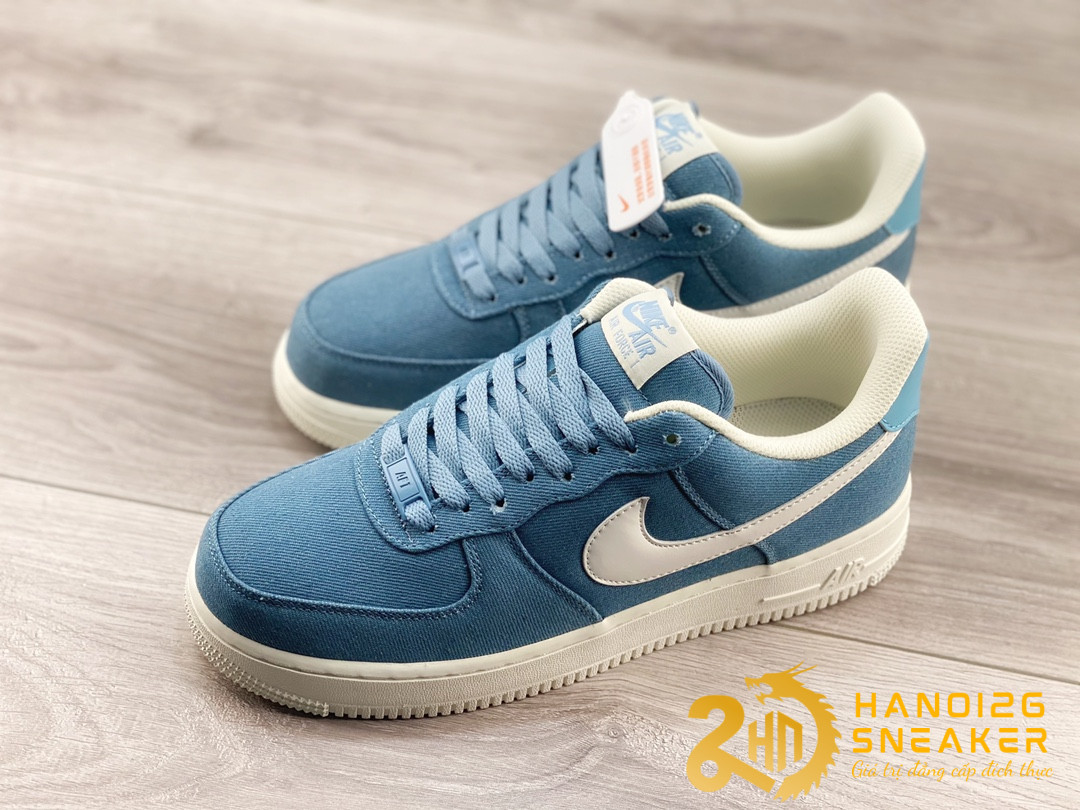 Giày Nike Air Force 1 07 Low Denim Blue Beige White (4)