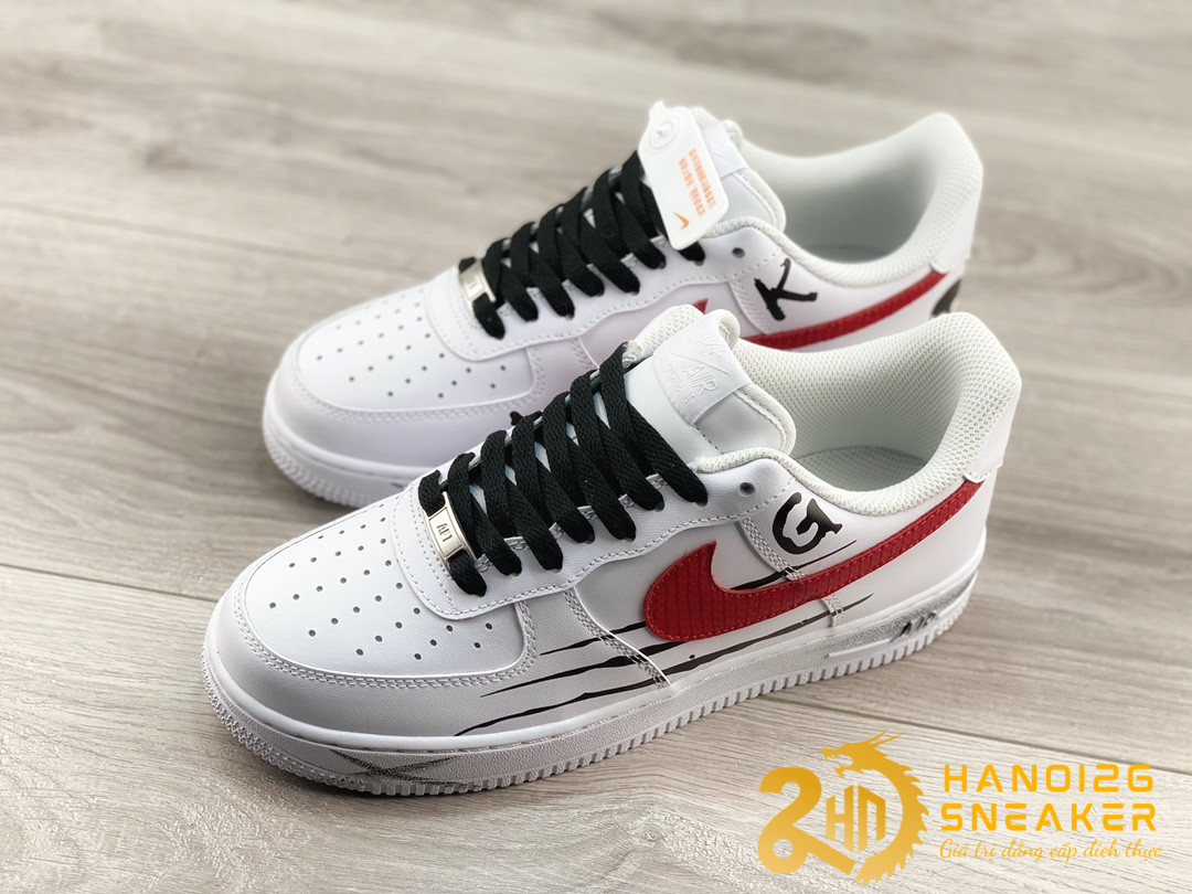 Giày Nike Air Force 1 07 Low GK White Red (1)