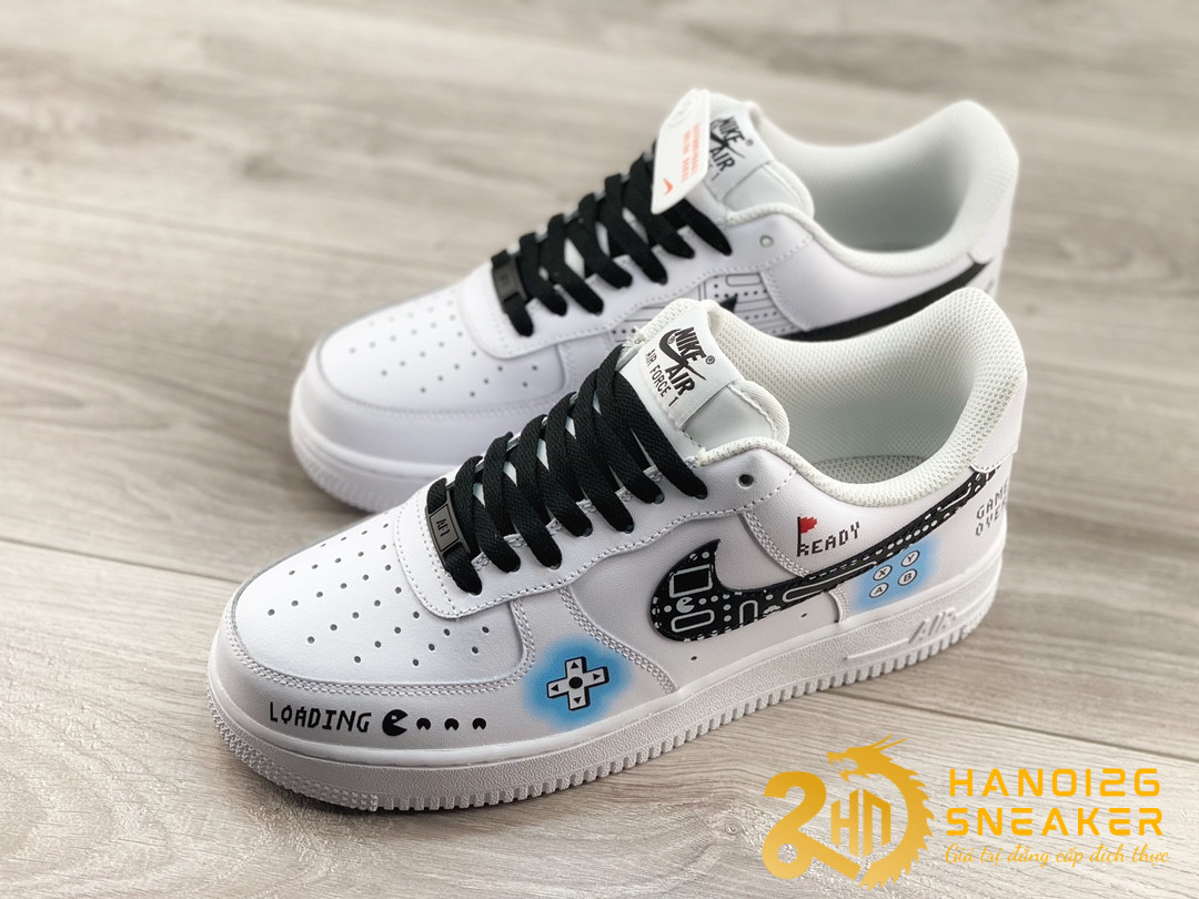 Giày Nike Air Force 1 07 Low Game OVer White Black (4)