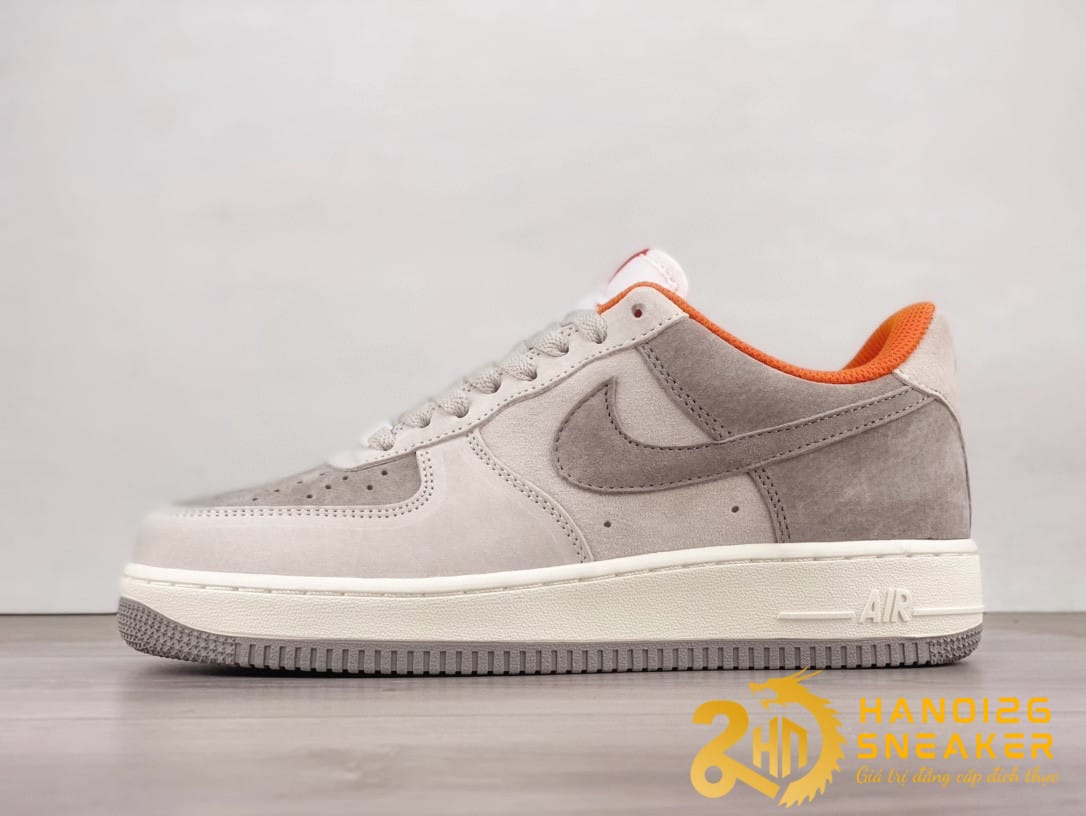 Giày Nike Air Force 1 07 Low Off-White Gray Orange Cực Đẹp