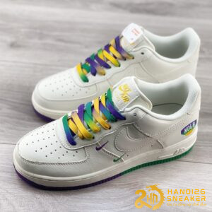 Giày Nike Air Force 1 07 Low Rice White Dark Purple Green (6)