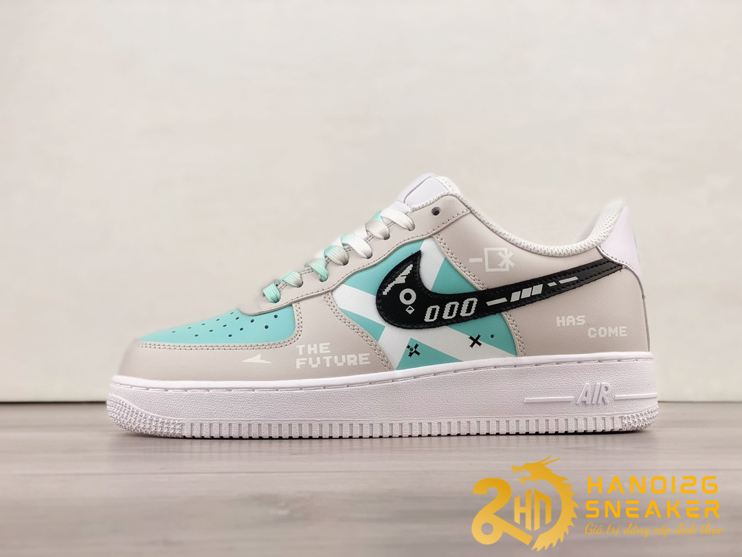 Giày Nike Air Force 1 07 Low The Future Has Come Grey Green