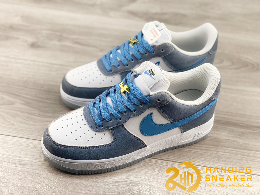 Giày Nike Air Force 1 07 Low White Grey Blue (3)