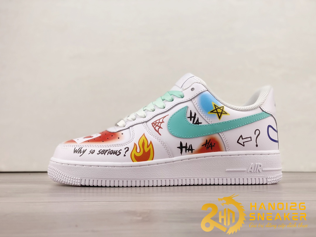 Giày Nike Air Force 1 07 Low Why So Serious White