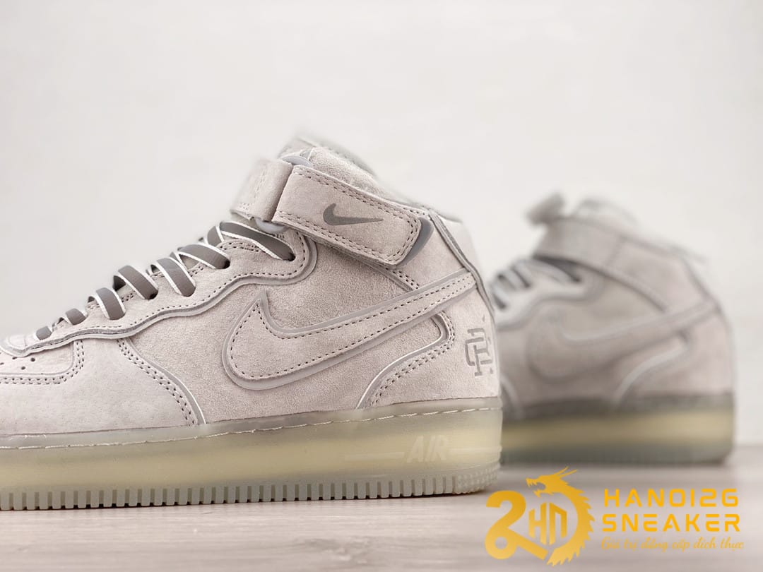Giày Nike Air Force 1 07 Mid Grey Silver Reflective Cực Đẹp (2)