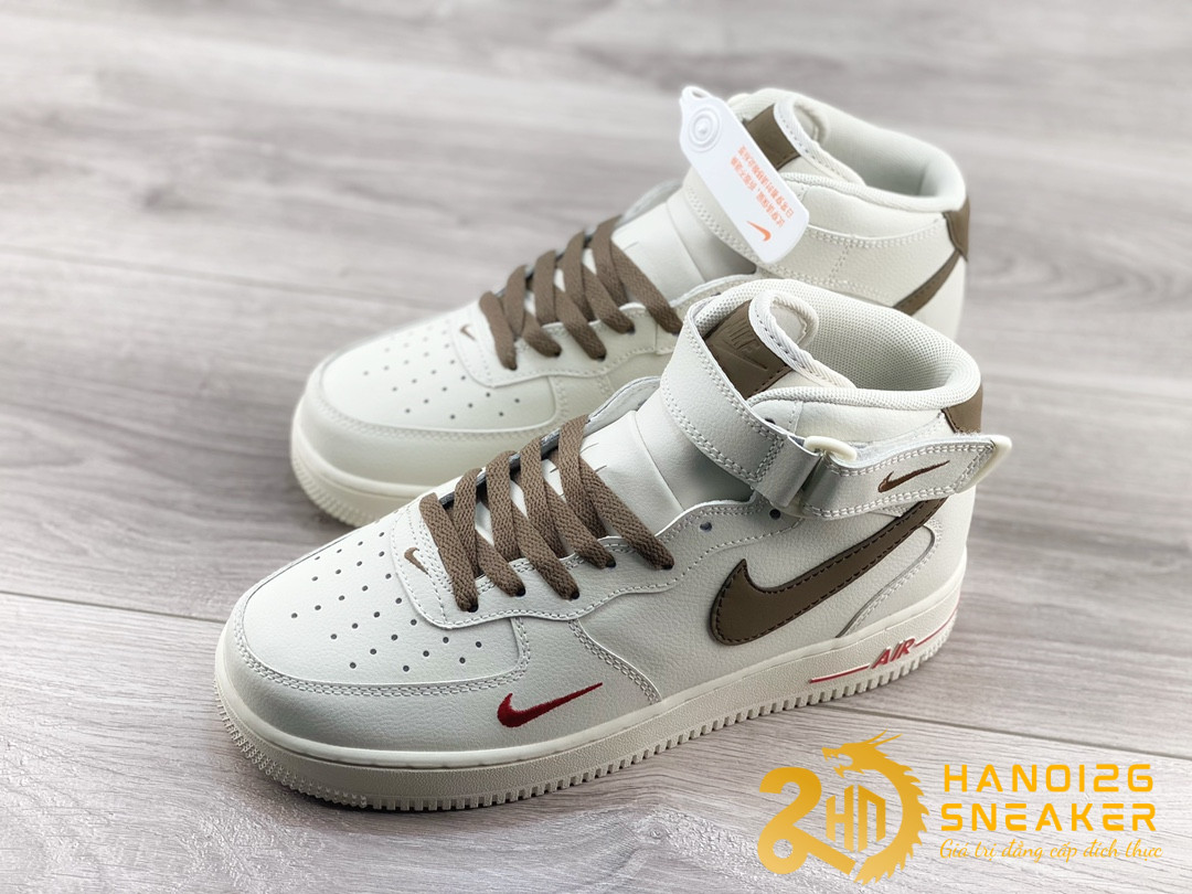 Giày Nike Air Force 1 High Yohood Rice White Sandy Beige (1)