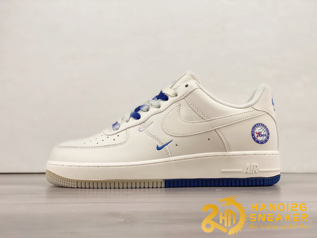 Giày Nike Air Force 1 LV8 2 GS Black Light Current Blue