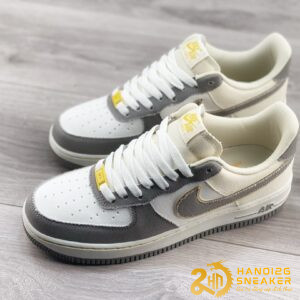 Giày Nike Air Force 1 Low Grey Metallic Gold White (4)