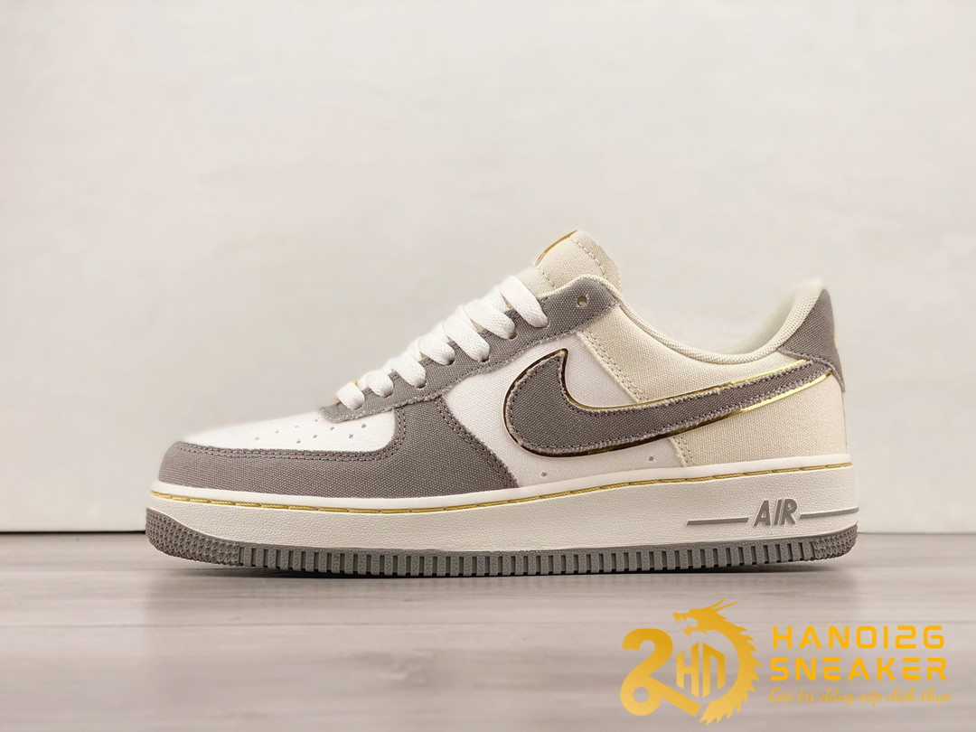 Giày Nike Air Force 1 Low Grey Metallic Gold White